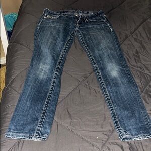 Miss Me Dark Blue Straight Jeans